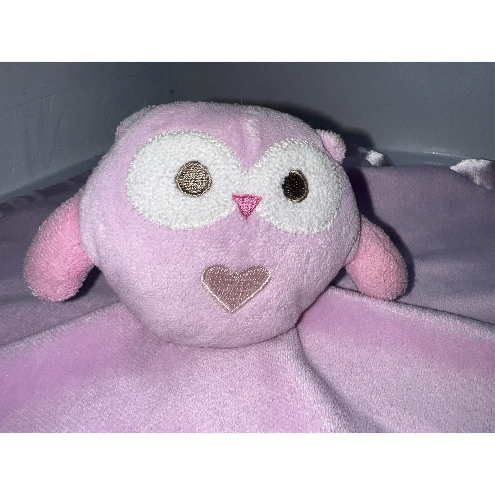 Stepping Stones Owl Whoo's a Cutie Security Blanket Lovey Pink